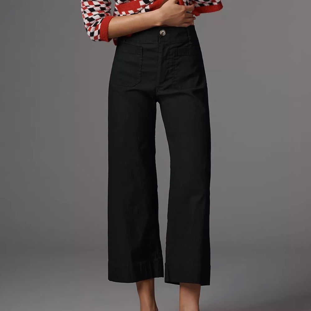 Maeve | The Colette Magic Fabric Crop Wide-Leg Pants | 32